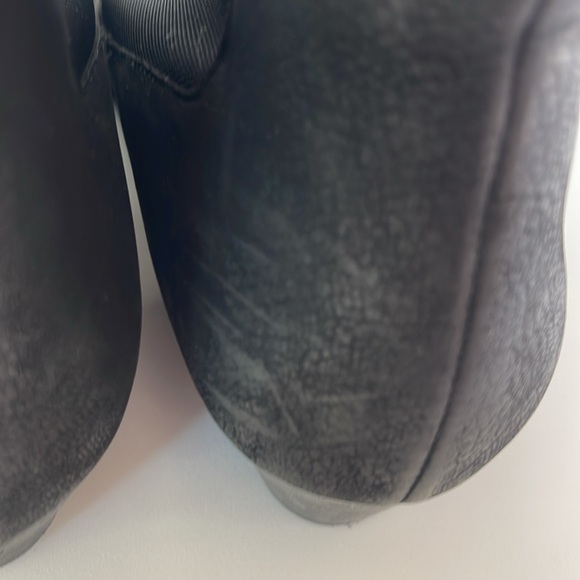 Eileen Fisher Knack Ankle Booties Boots in Black Nubuck Leather Pull On Size 8 - Picture 11 of 13